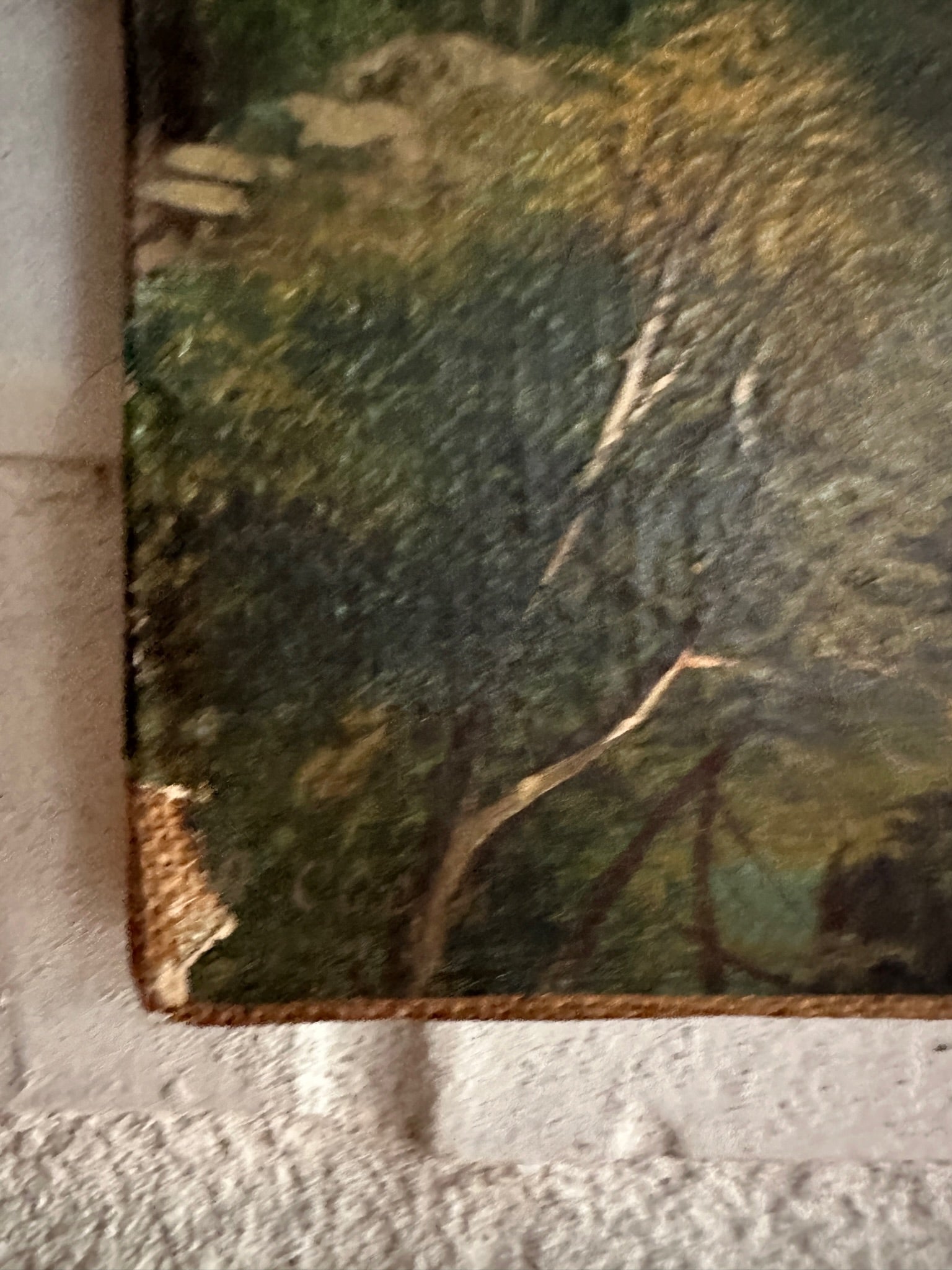 19th Century Landscape: Unframed Oil on Canvas