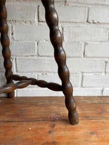 Large French Half-Moon Shaped Milking Stool