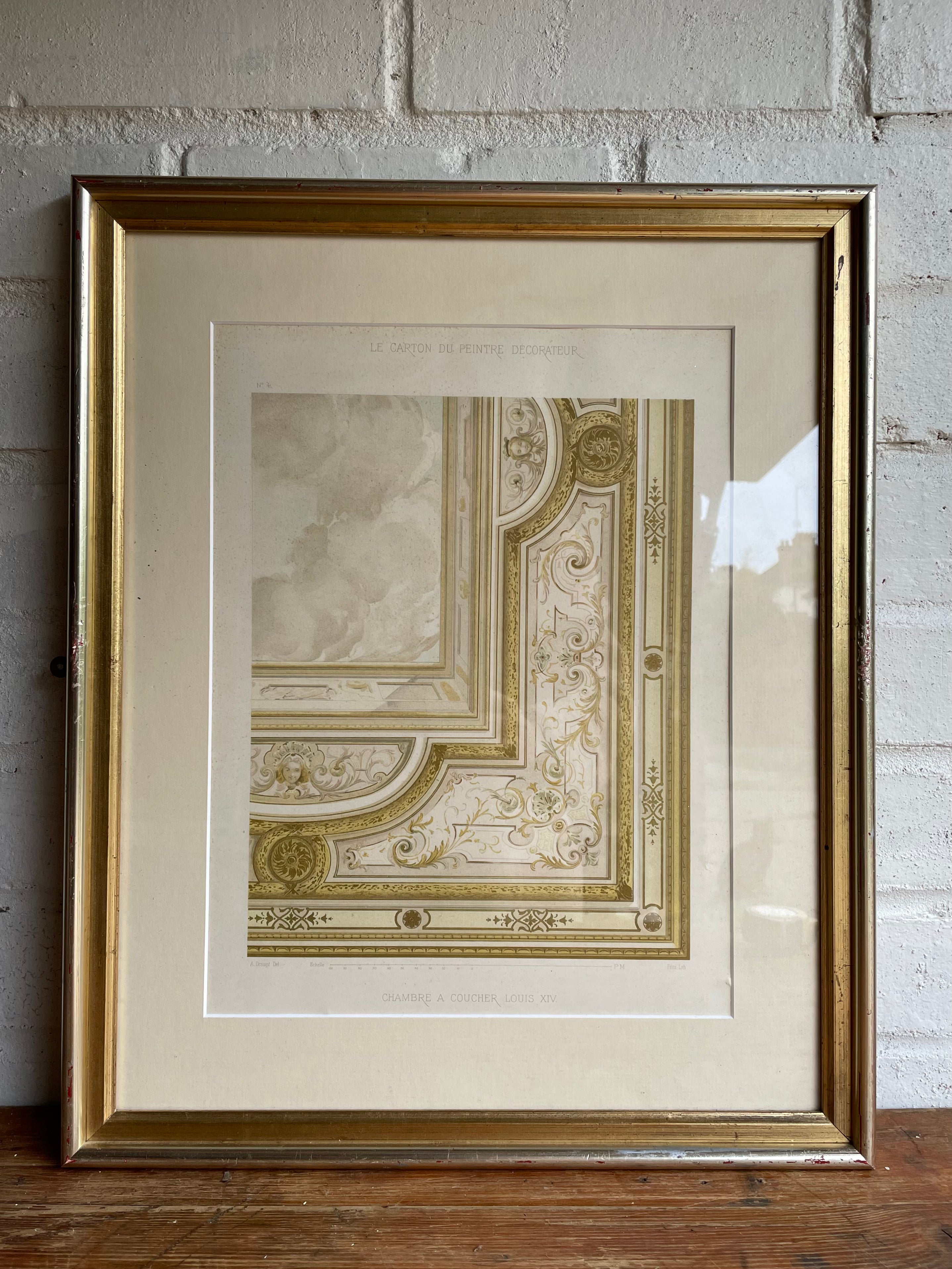 Antique Print No 4 of French Architectural & Ornamental Detail