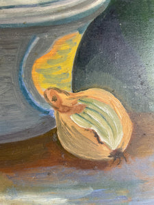 Still Life with Vegetables: Oil on Board