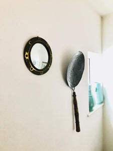 Teeny Antique Brass Convex Mirror