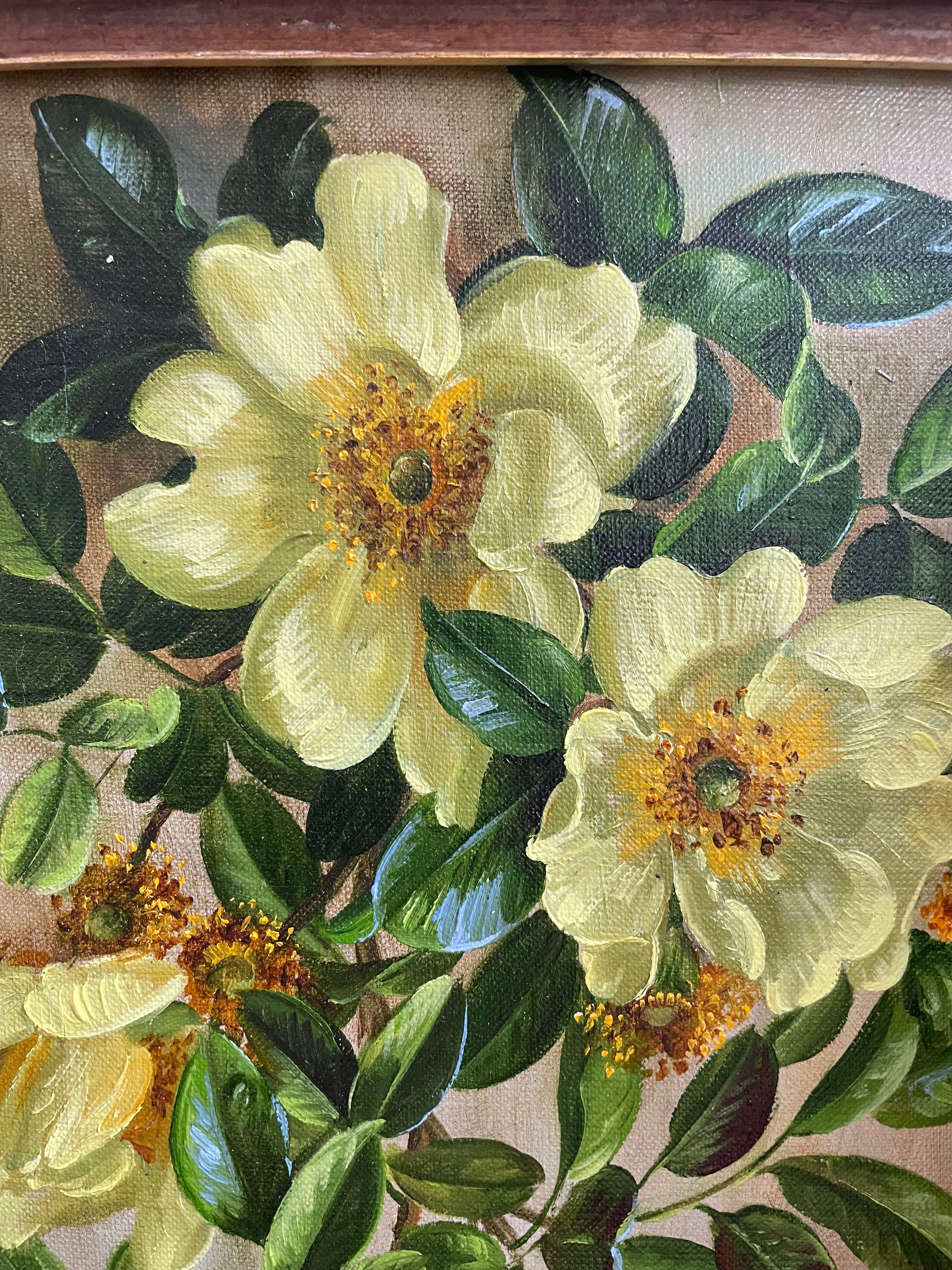 Small Floral Still Life: Oil on Canvas