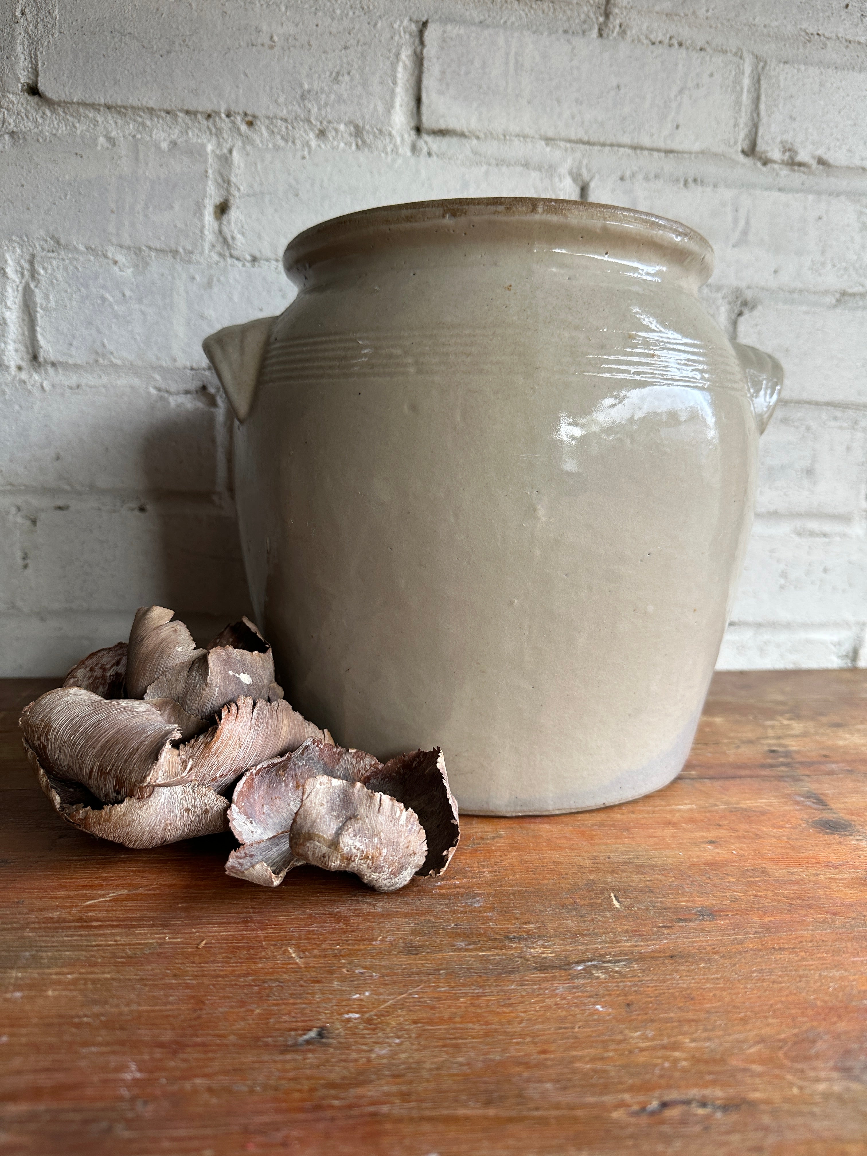 Stoneware Confit Jar French Storage Pot