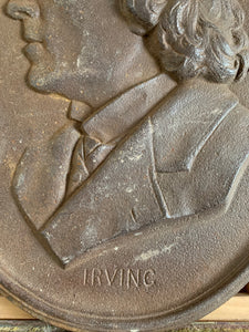 Victorian Cast Iron Plaque of Sir Henry Irving