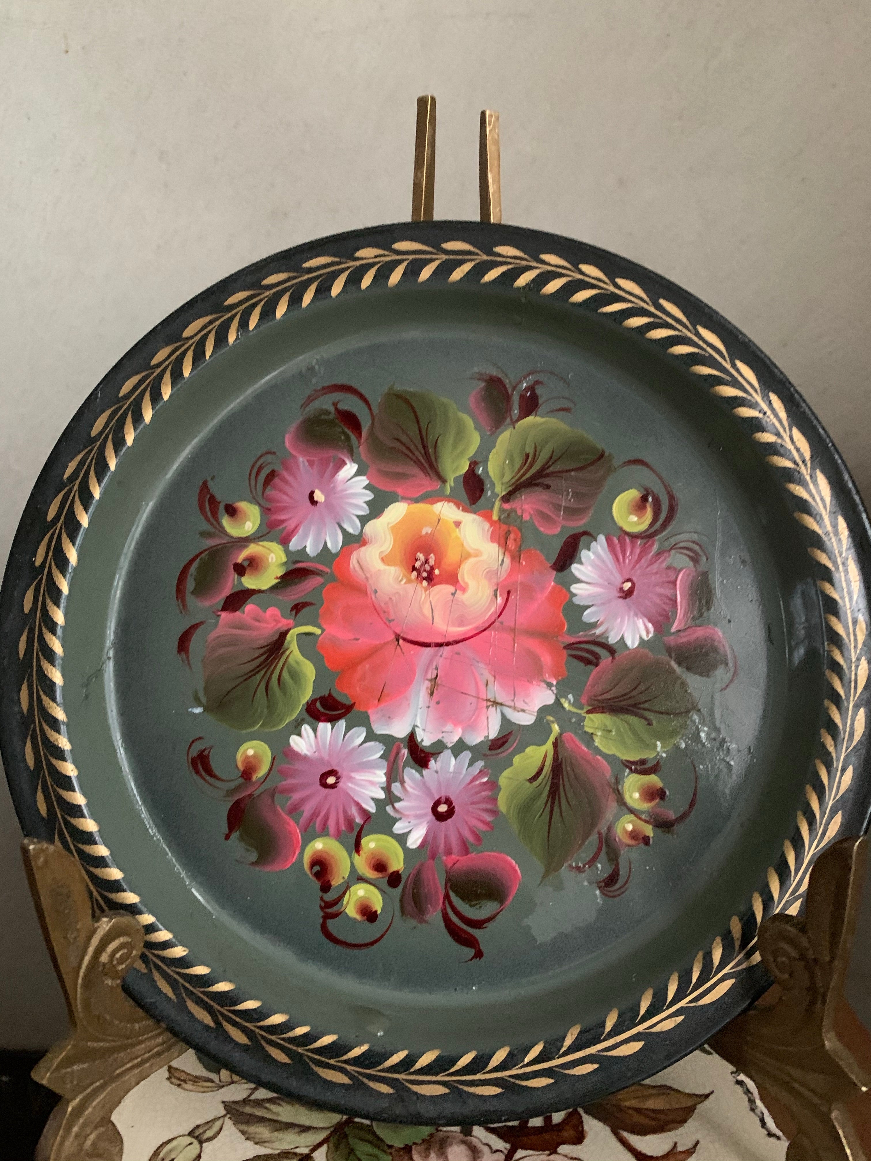 Small Vintage Toileware Plate 2