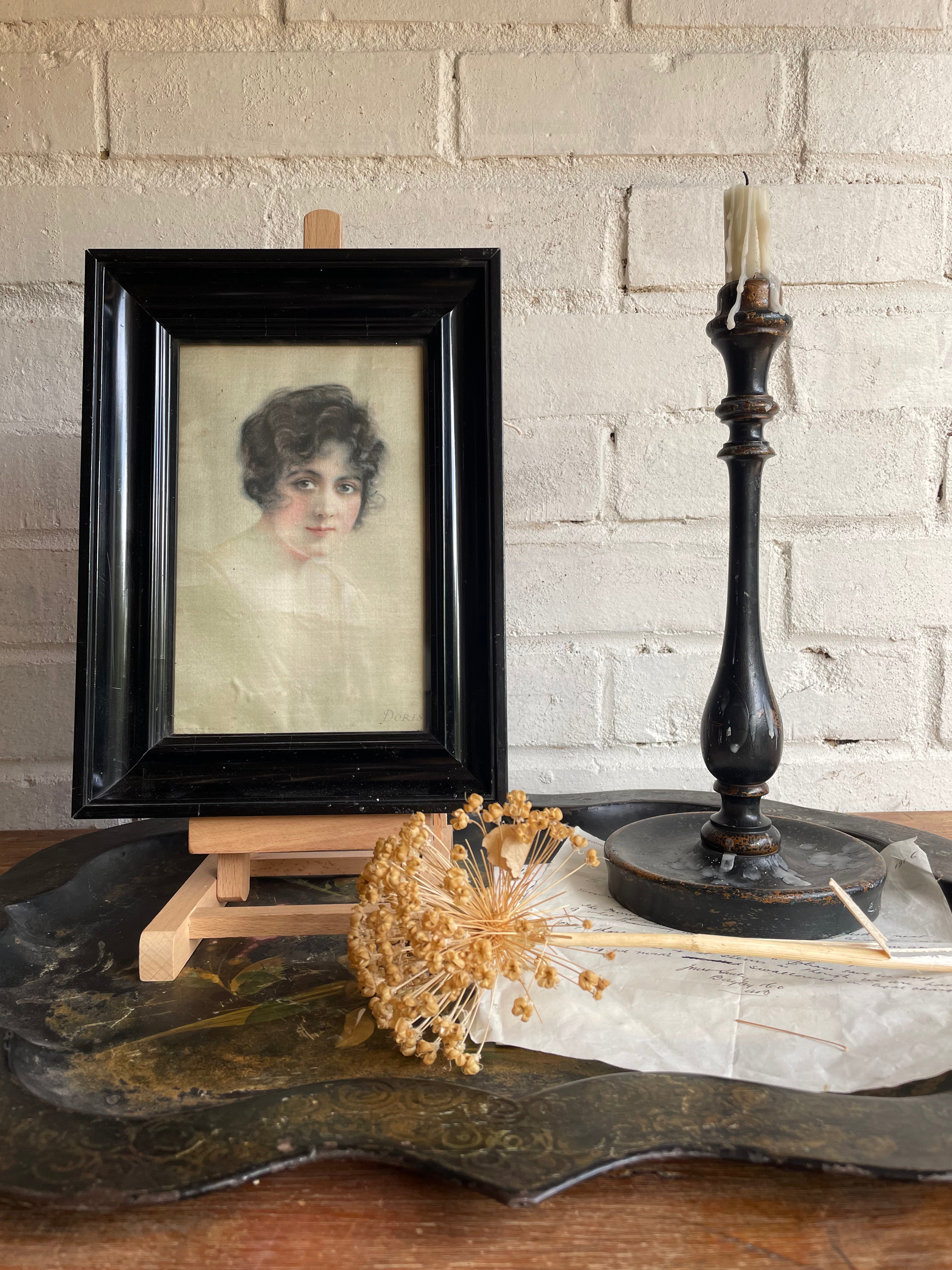 19th Century Portrait: Print on Silk