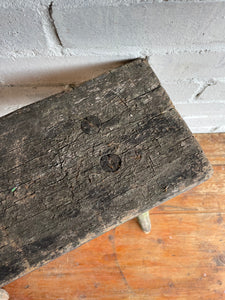 Rustic Green Stool
