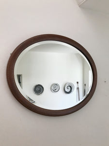 Antique Oval Mirror with inlay detail
