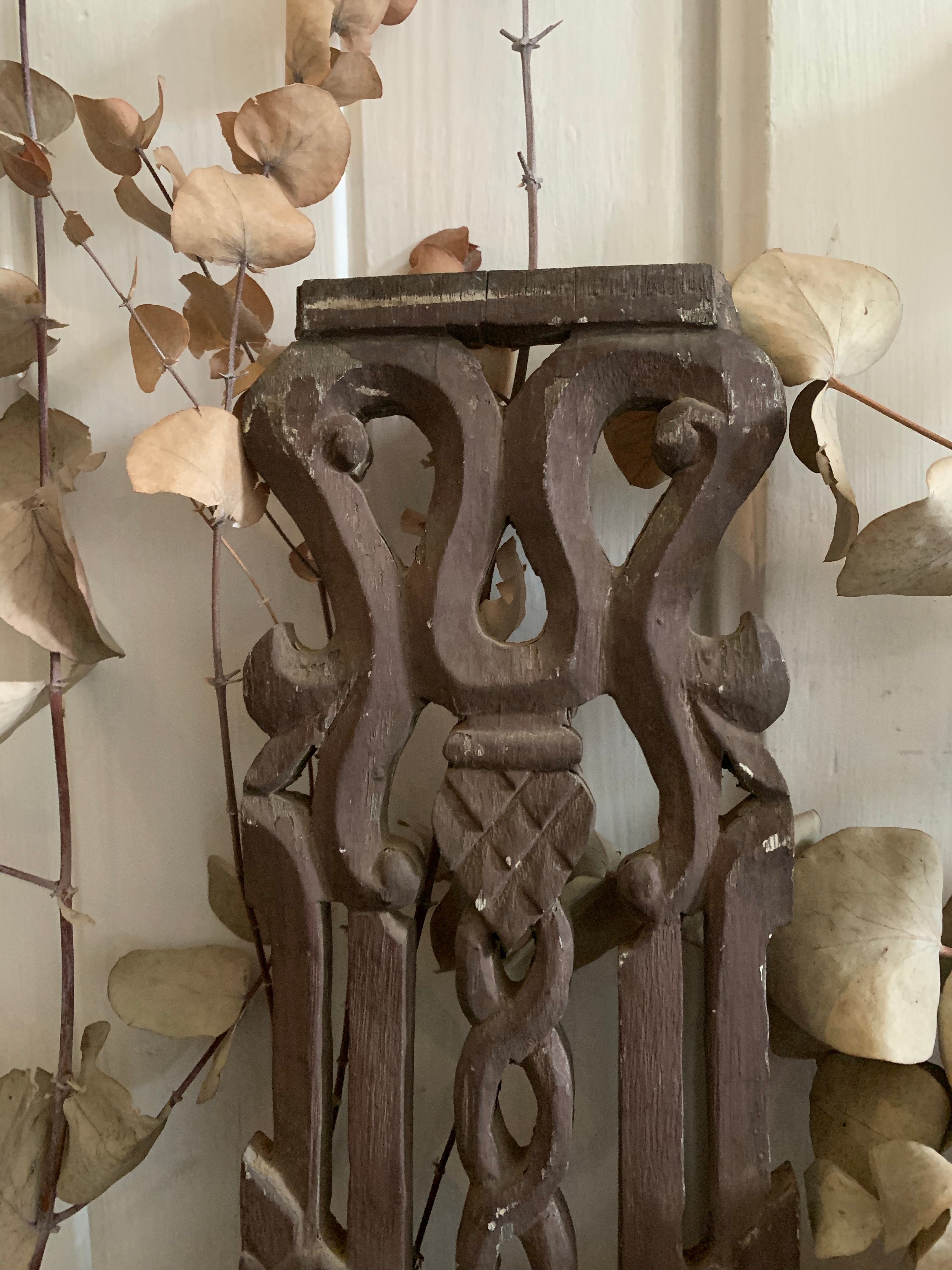 Hand-Carved Decorative Wood Panel 3