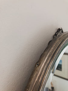 Large Metal Oval Mirror