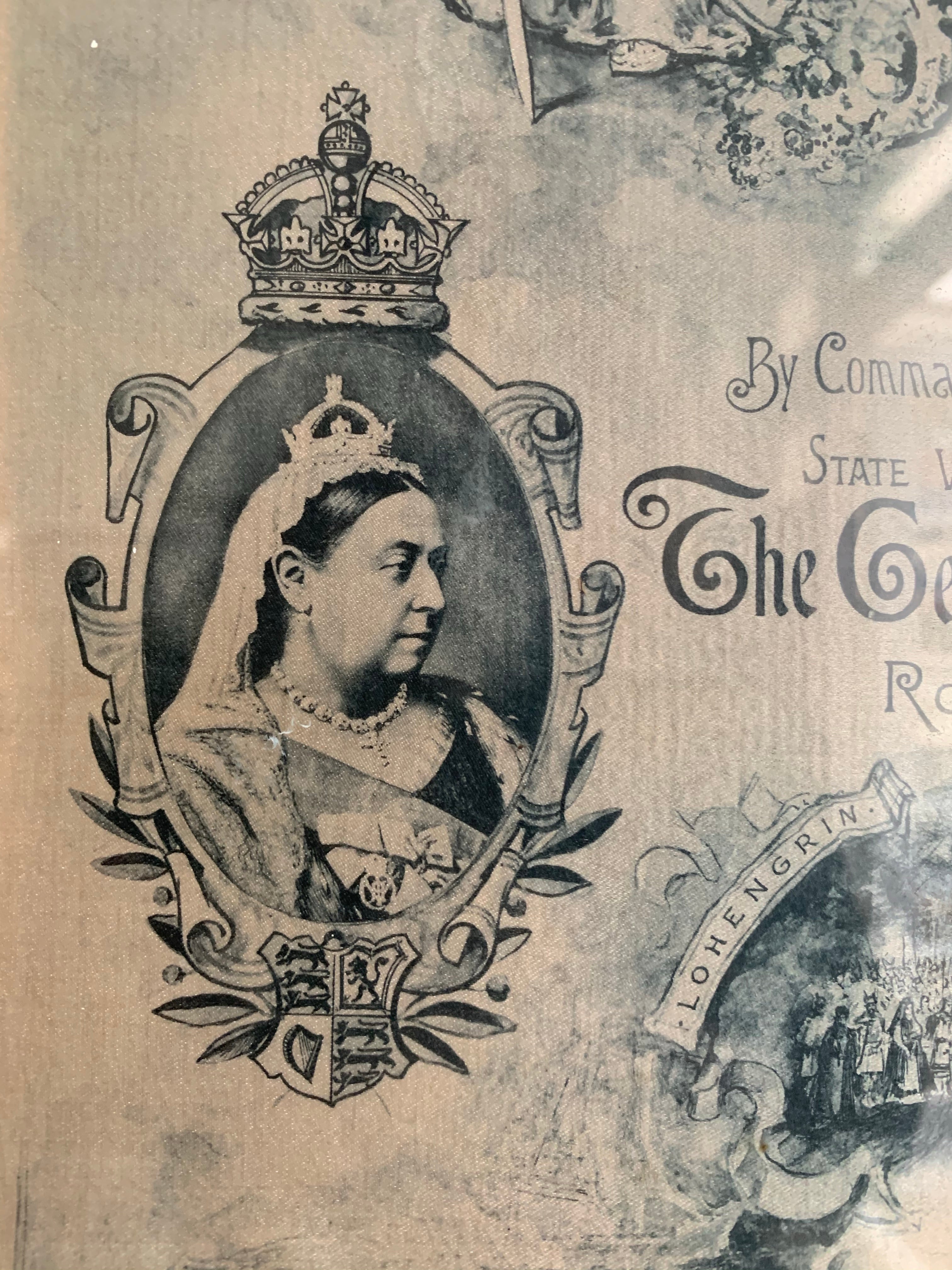 Large 1800s Framed Theatre Poster