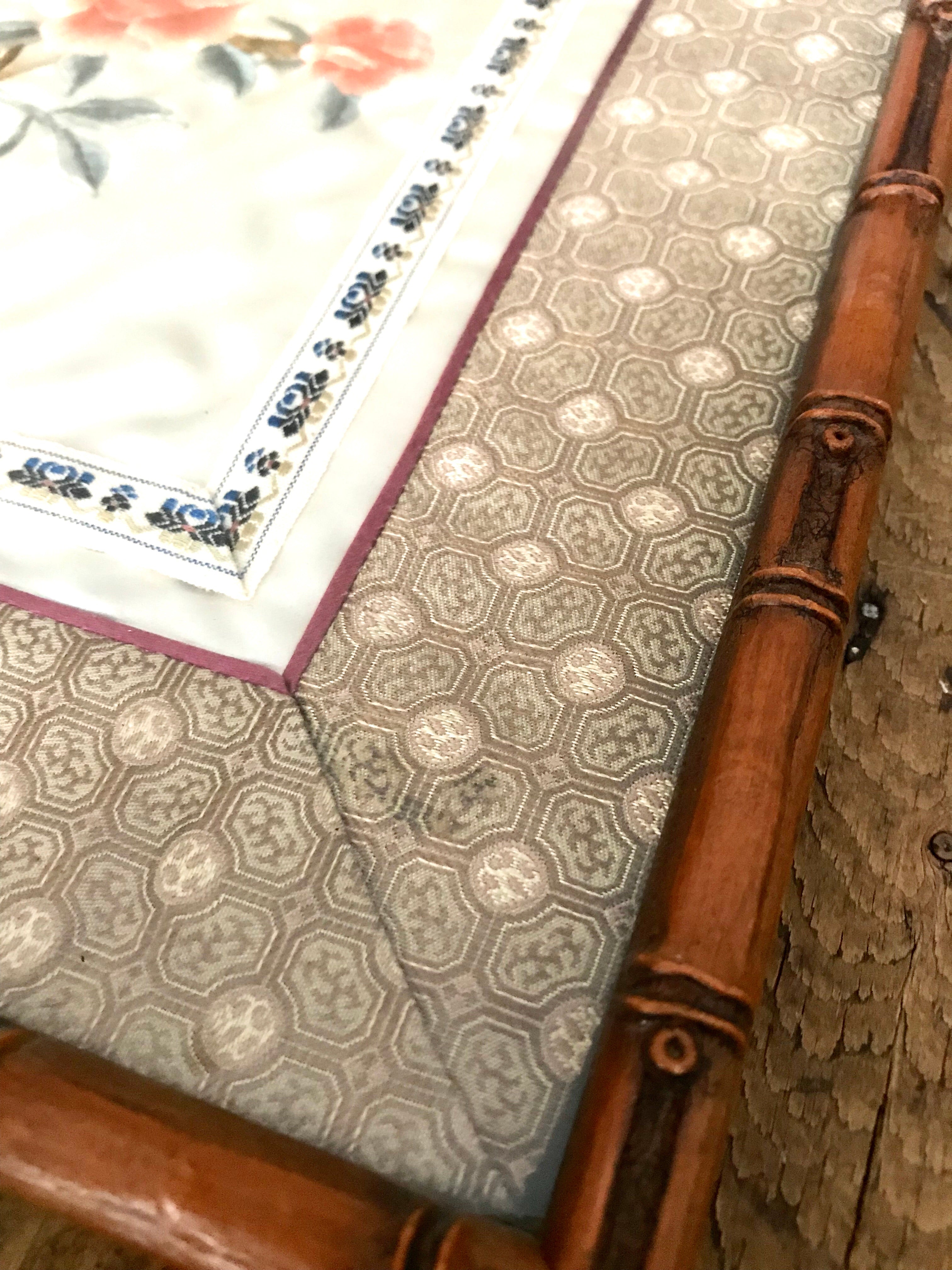 Pair of Framed Antique Chinese Silk Embroidery Art