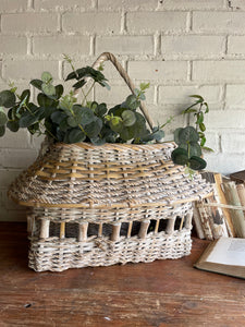 Storage Basket with Wood Detail