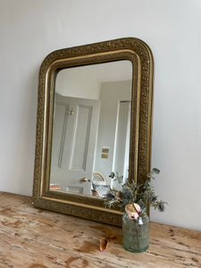 Large Antique French Gilt Mirror