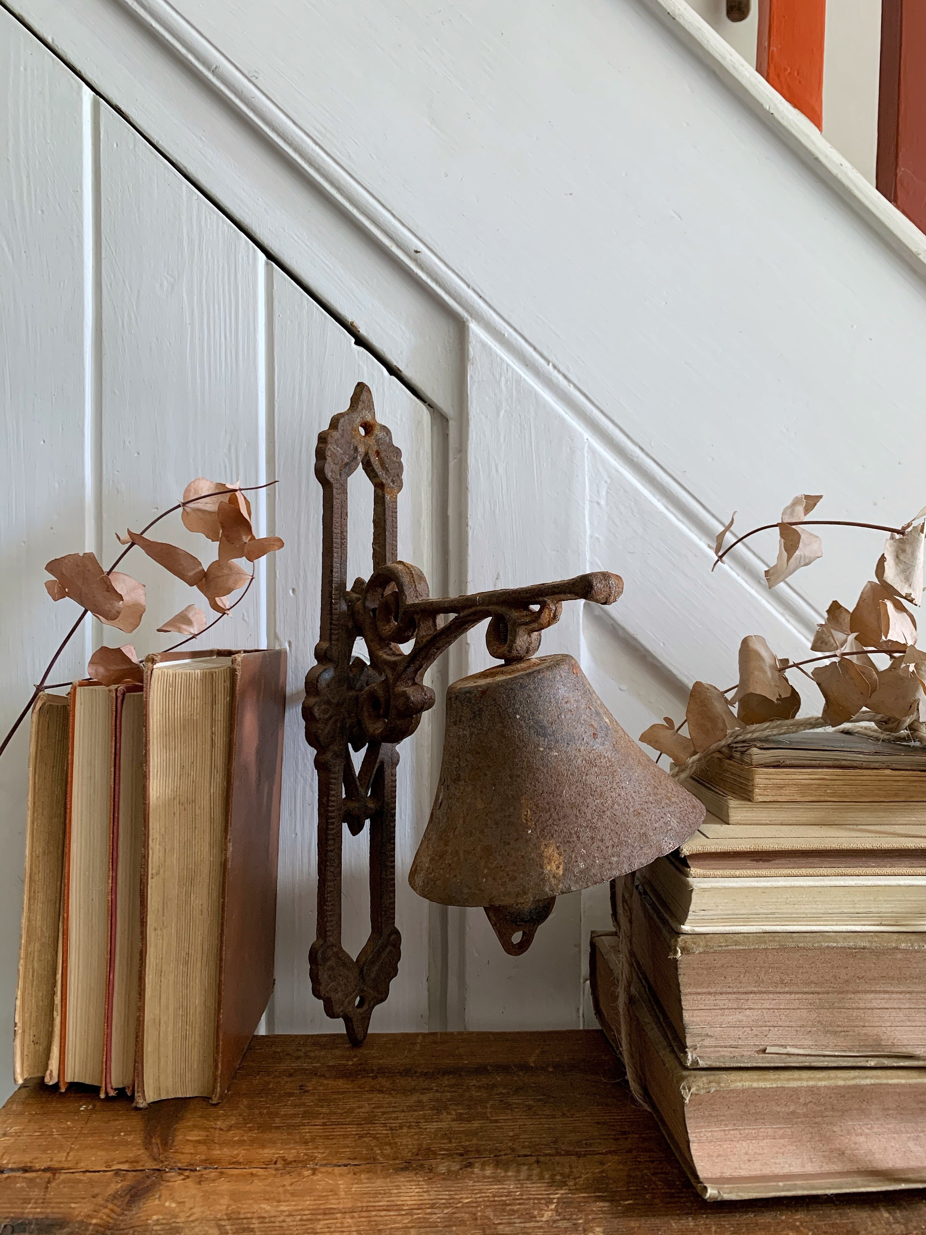 Rustic Antique Cast Iron Wall hanging Bell