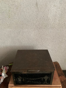 Little Wood & Tin Box with decorative detail