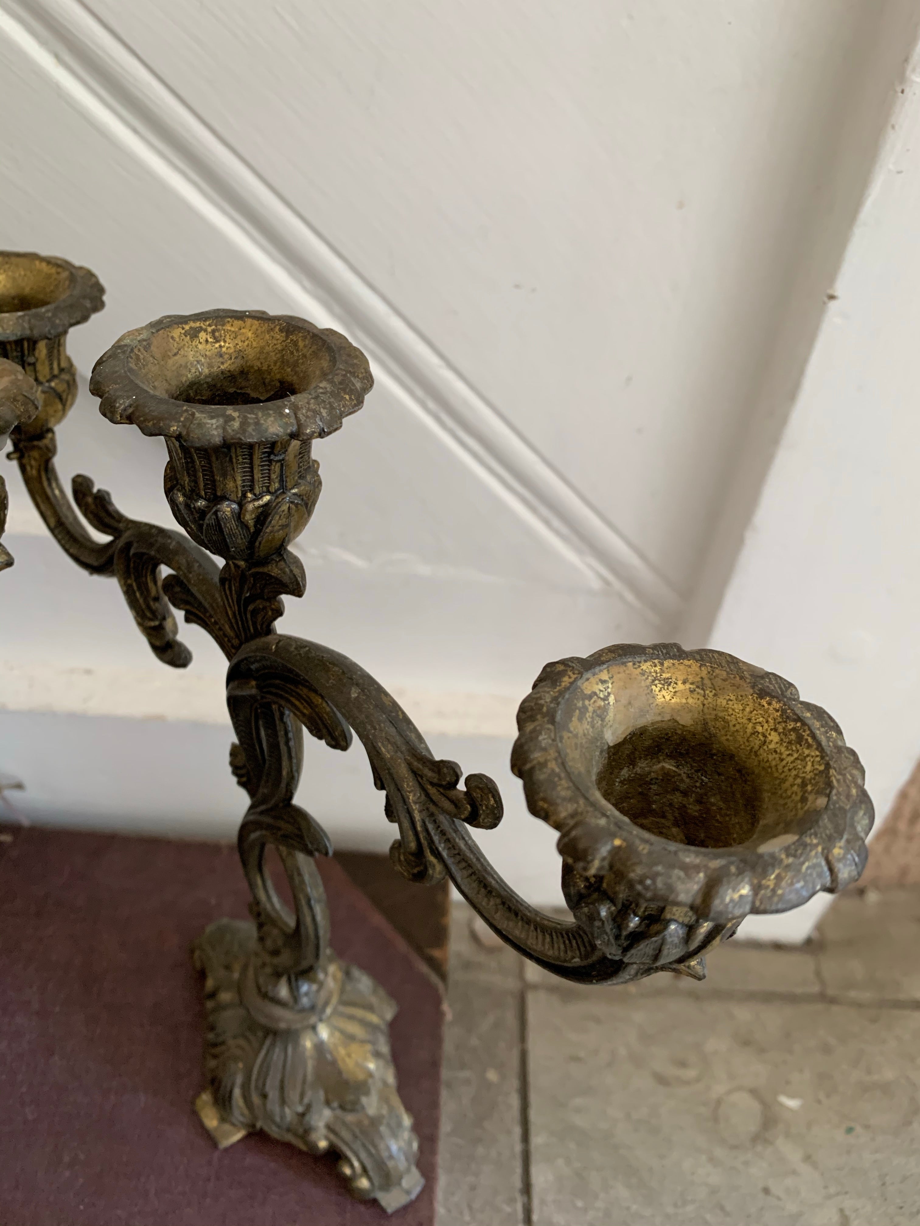 French Gilt Candelabra