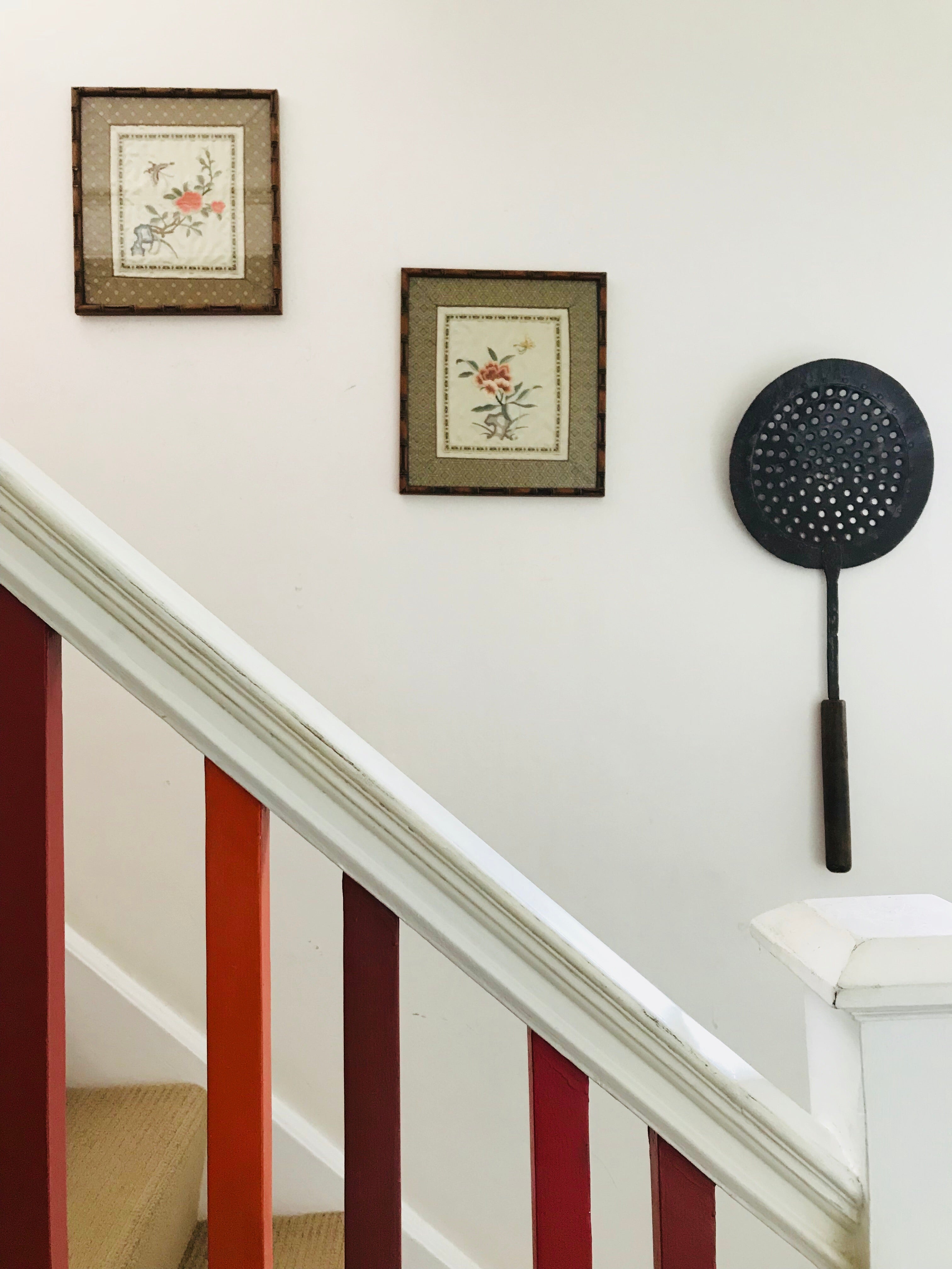 Pair of Framed Antique Chinese Silk Embroidery Art