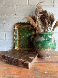 Small Green and Gold Florentine Tray