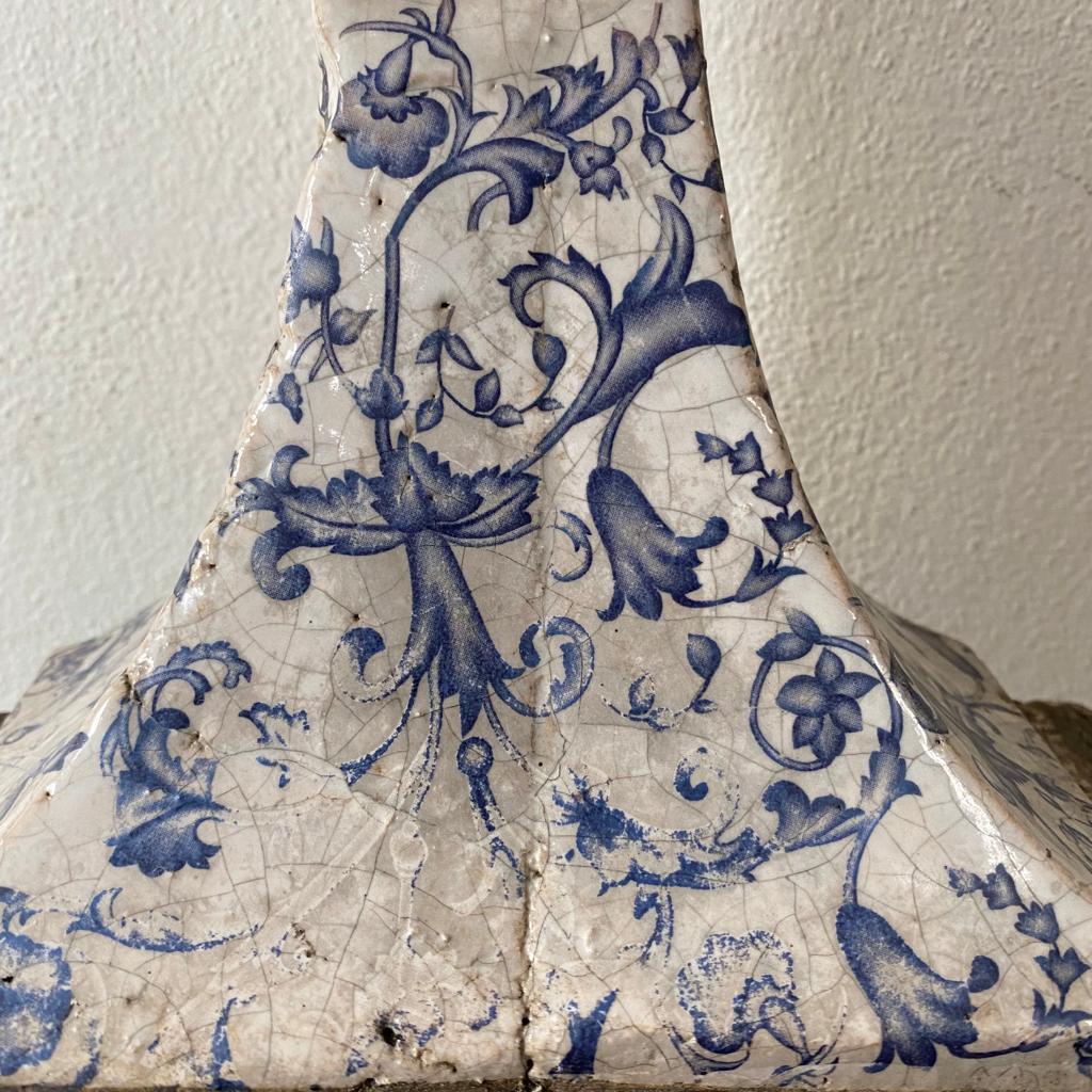Antique Stone & Ceramic Sconce