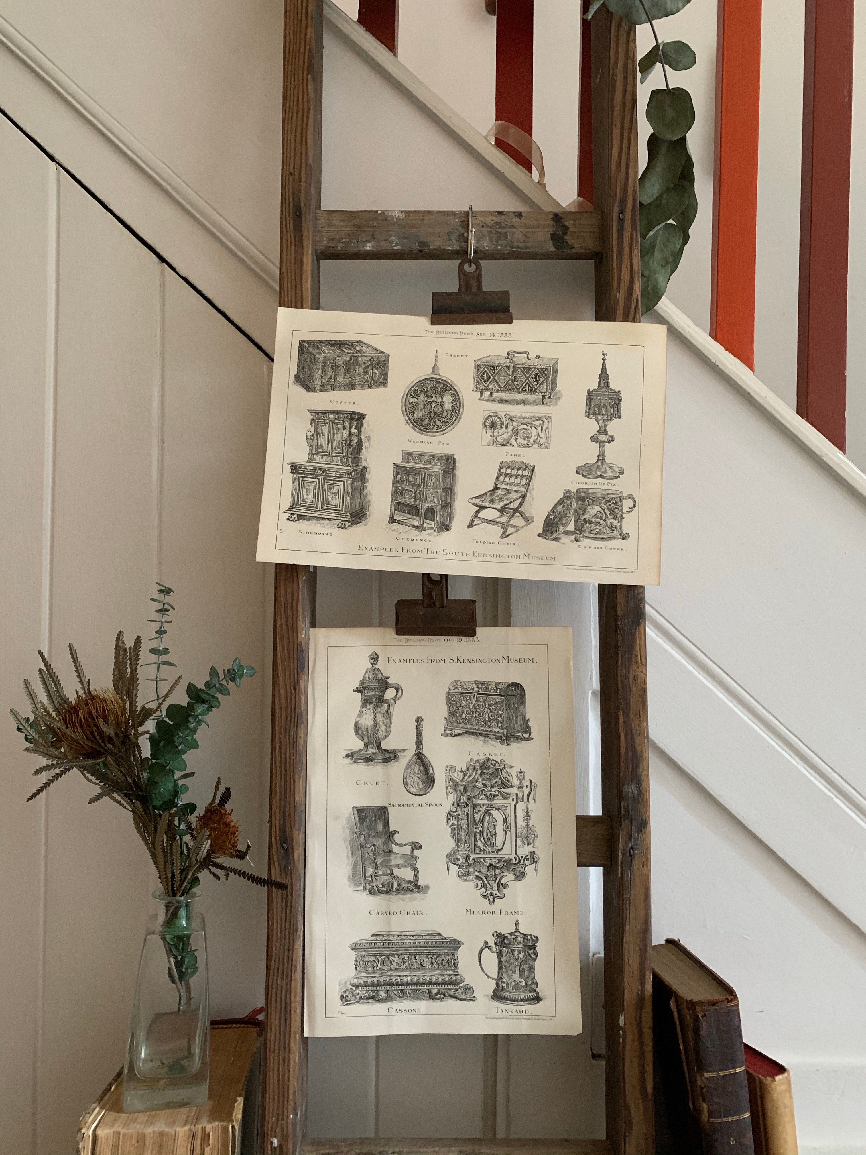19th century bookplate of exhibits from the South Kensington Museum
