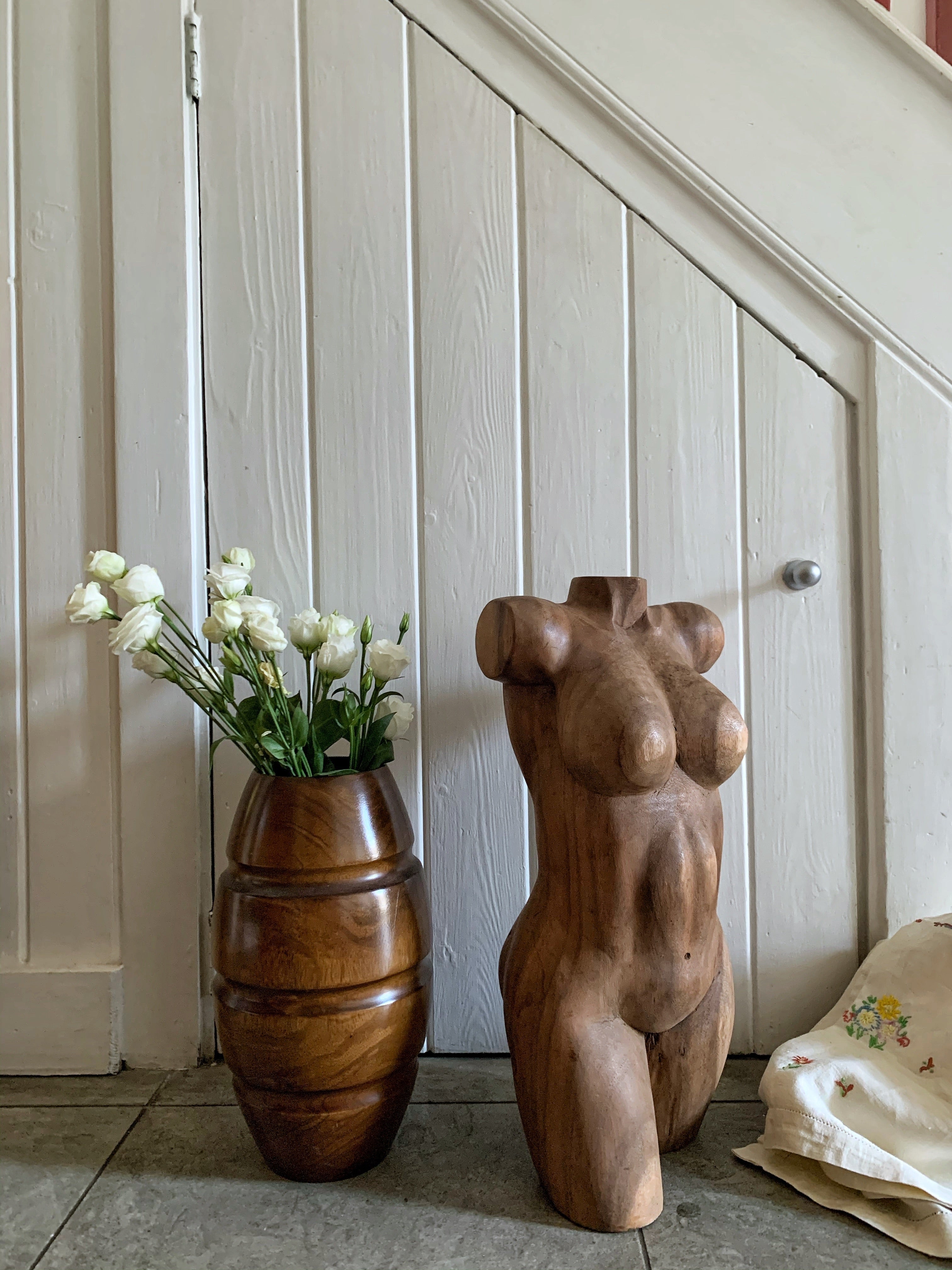 Sculptural Wooden Bust