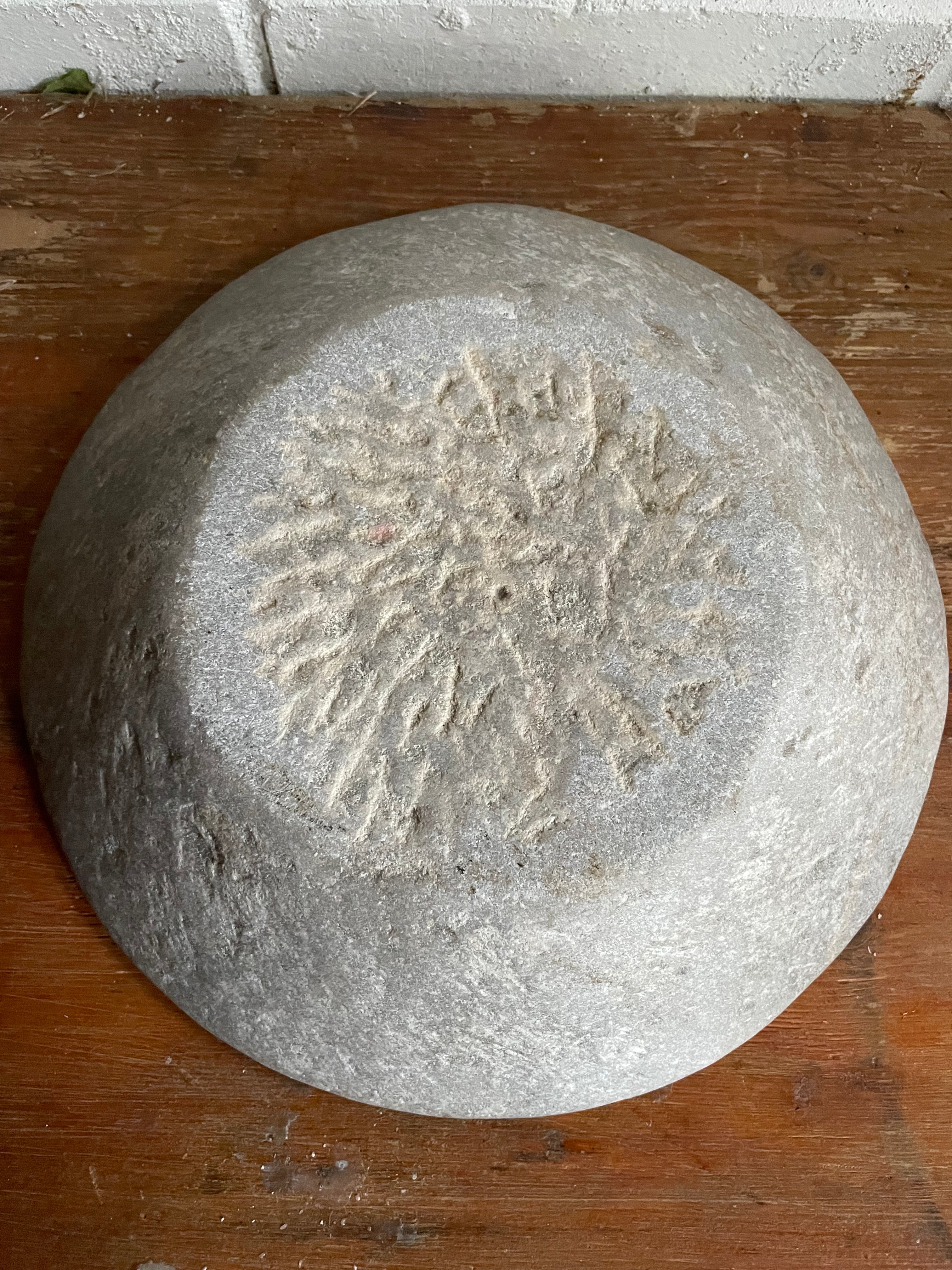 Large Antique Marble Bowl 5