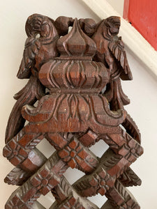 Hand-Carved Decorative Wood Panel