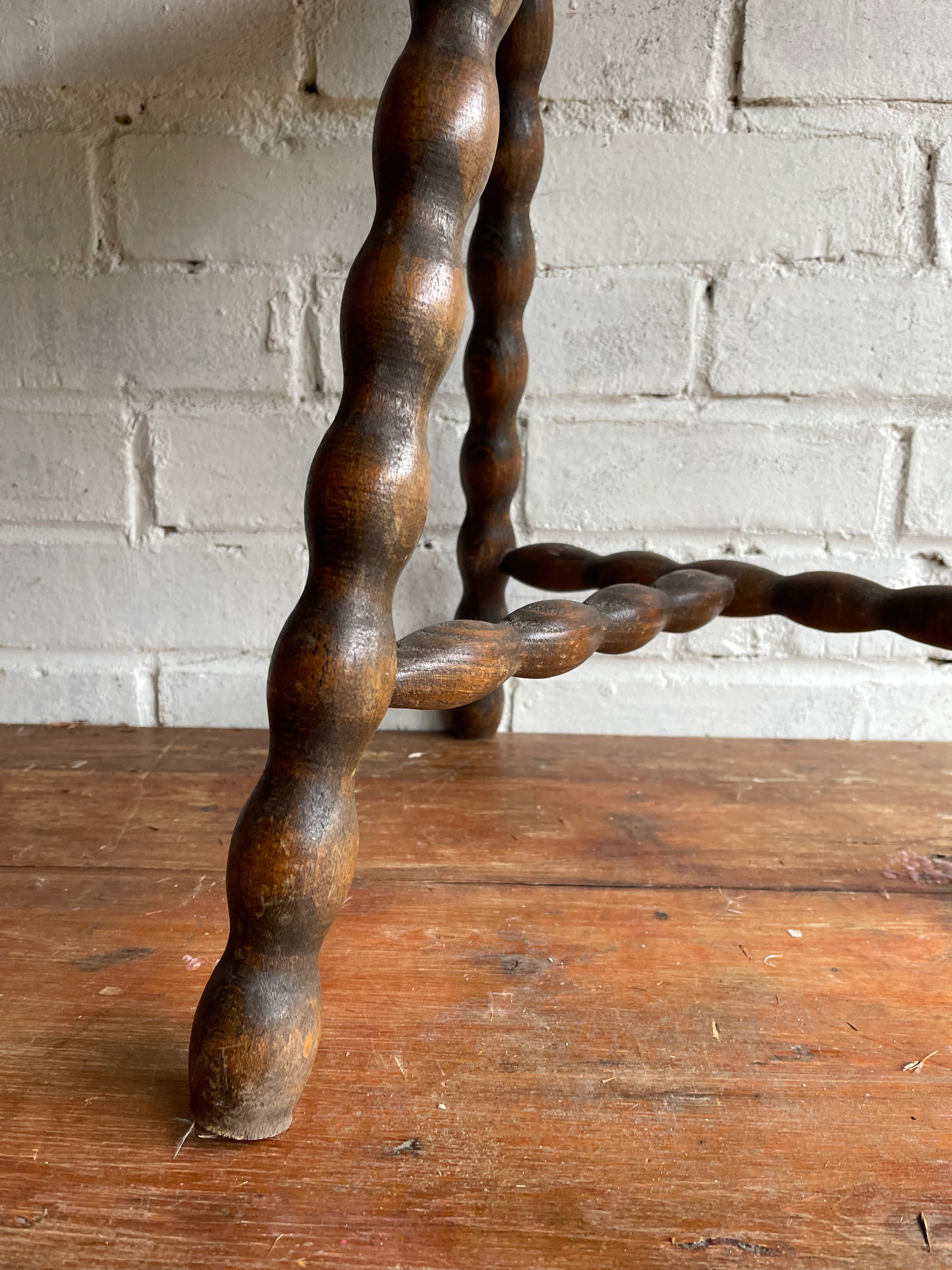 Large French Half-Moon Shaped Milking Stool