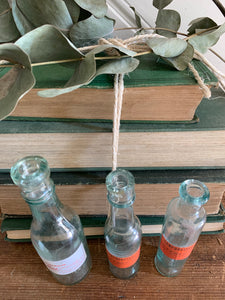 Set of Three Little Poison Bottles