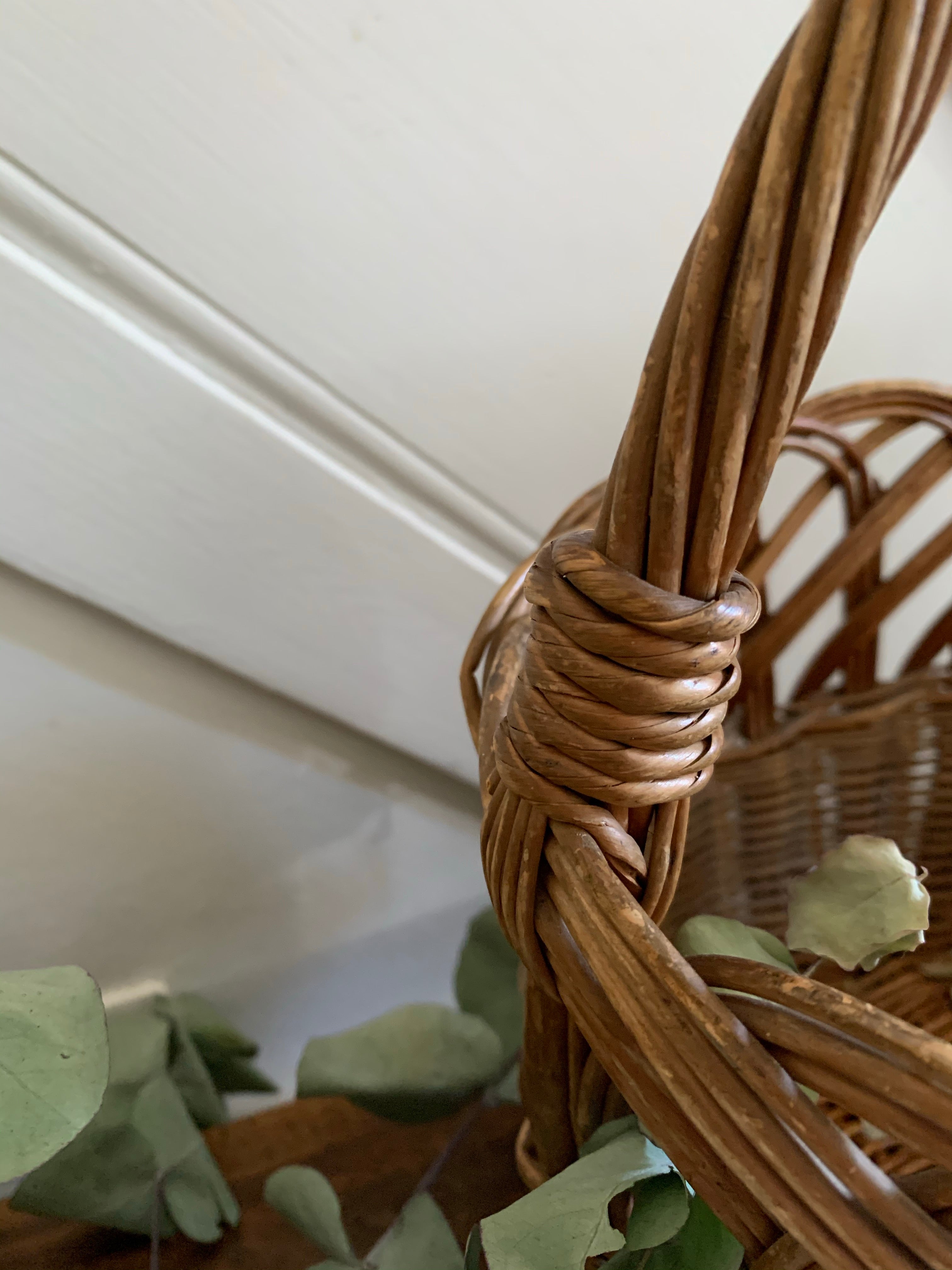 Handmade Vintage Wicker Basket