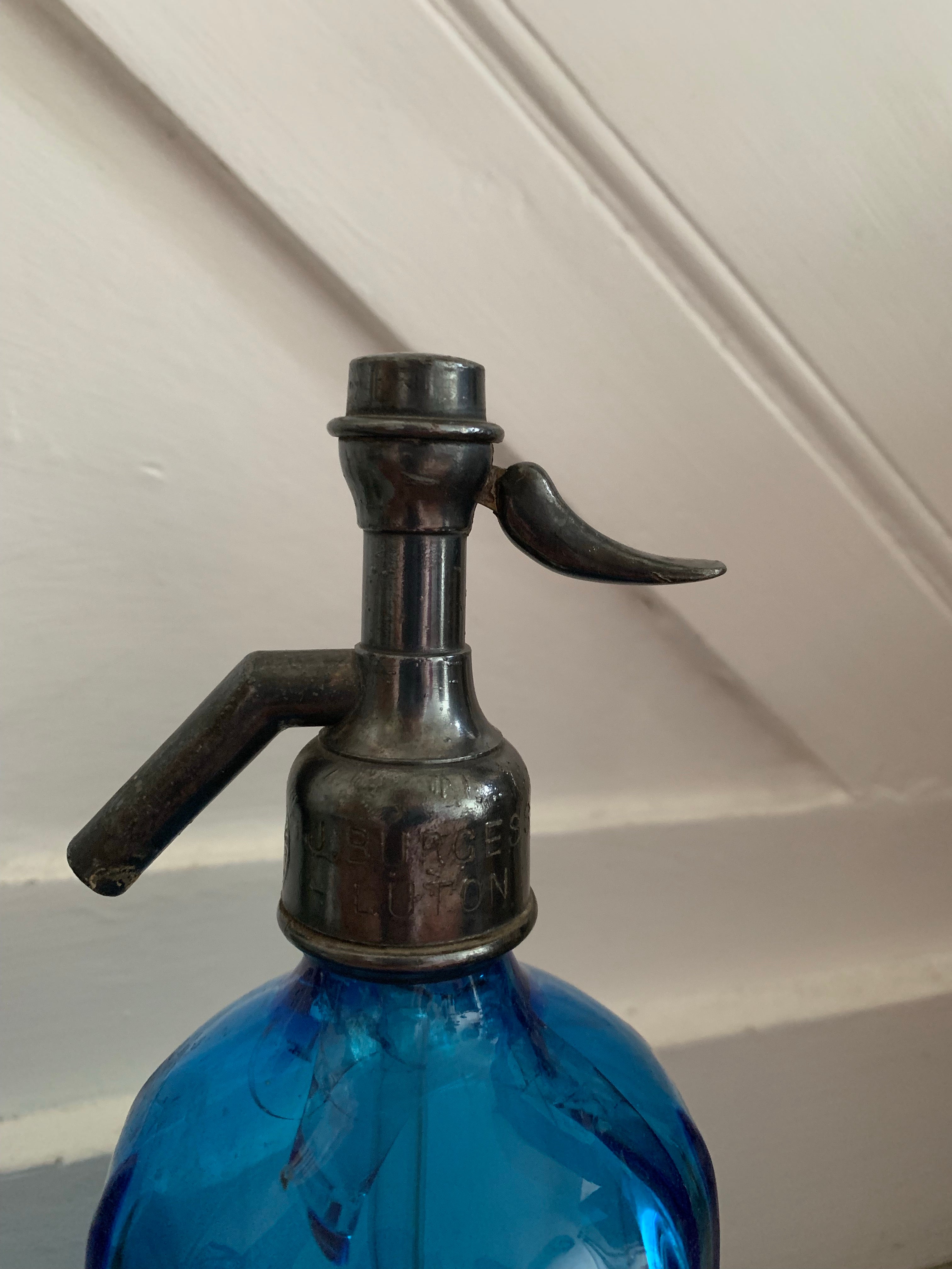 Blue Vintage Soda Bottle