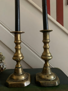 Small Vintage Brass Candlesticks