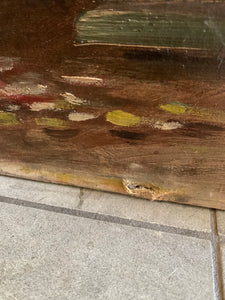 French Original Floral Oil on Canvas
