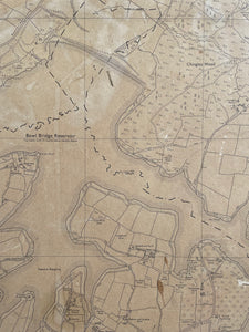 Large Faded Map of East Sussex & Kent