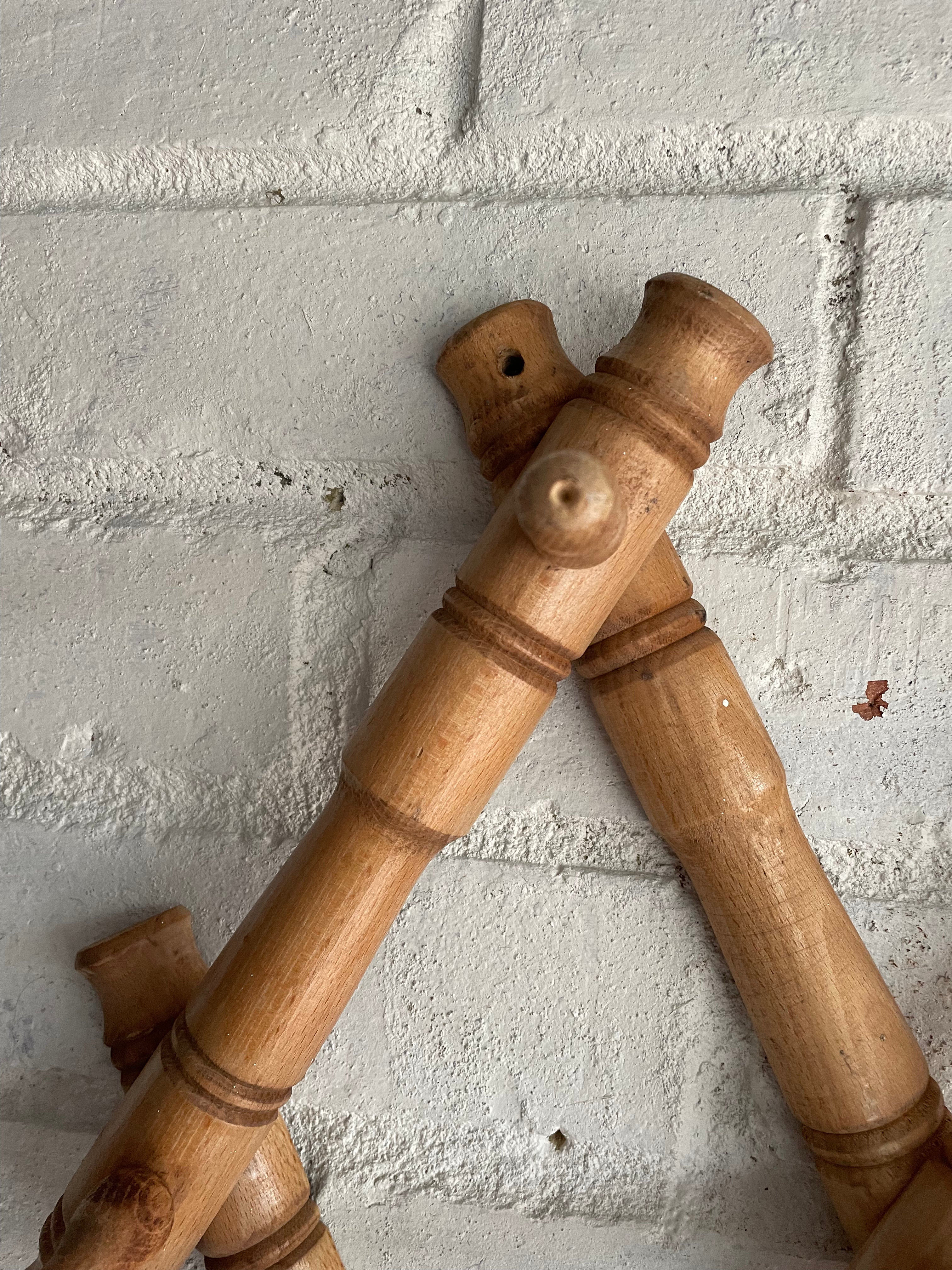 1930s Accordion Bamboo Coat & Hat Rack
