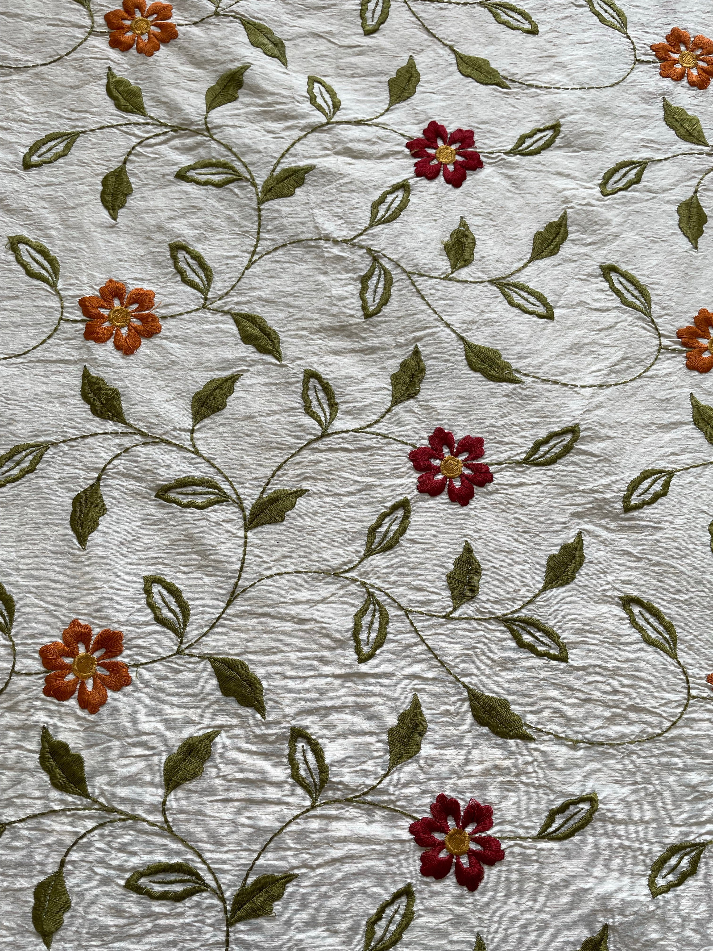 Silk Embroidered Throw