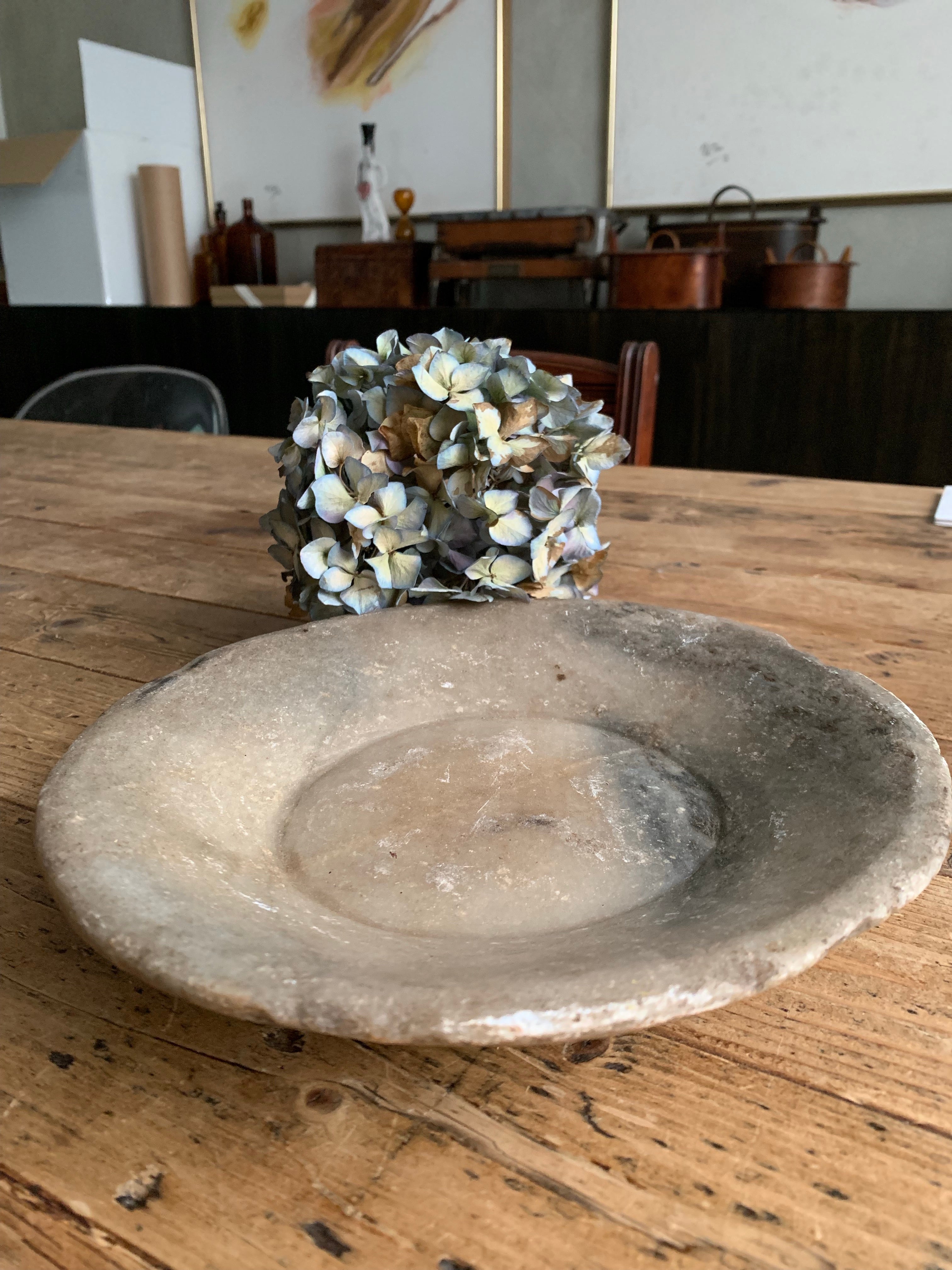 Antique Marble Stone Bowl 1