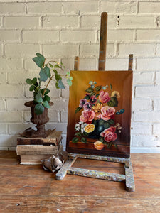 Floral Burst: Oil on Canvas