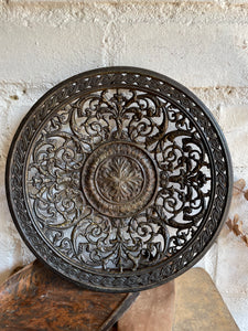 Antique Decorative Cast Iron Filigree Plate 2