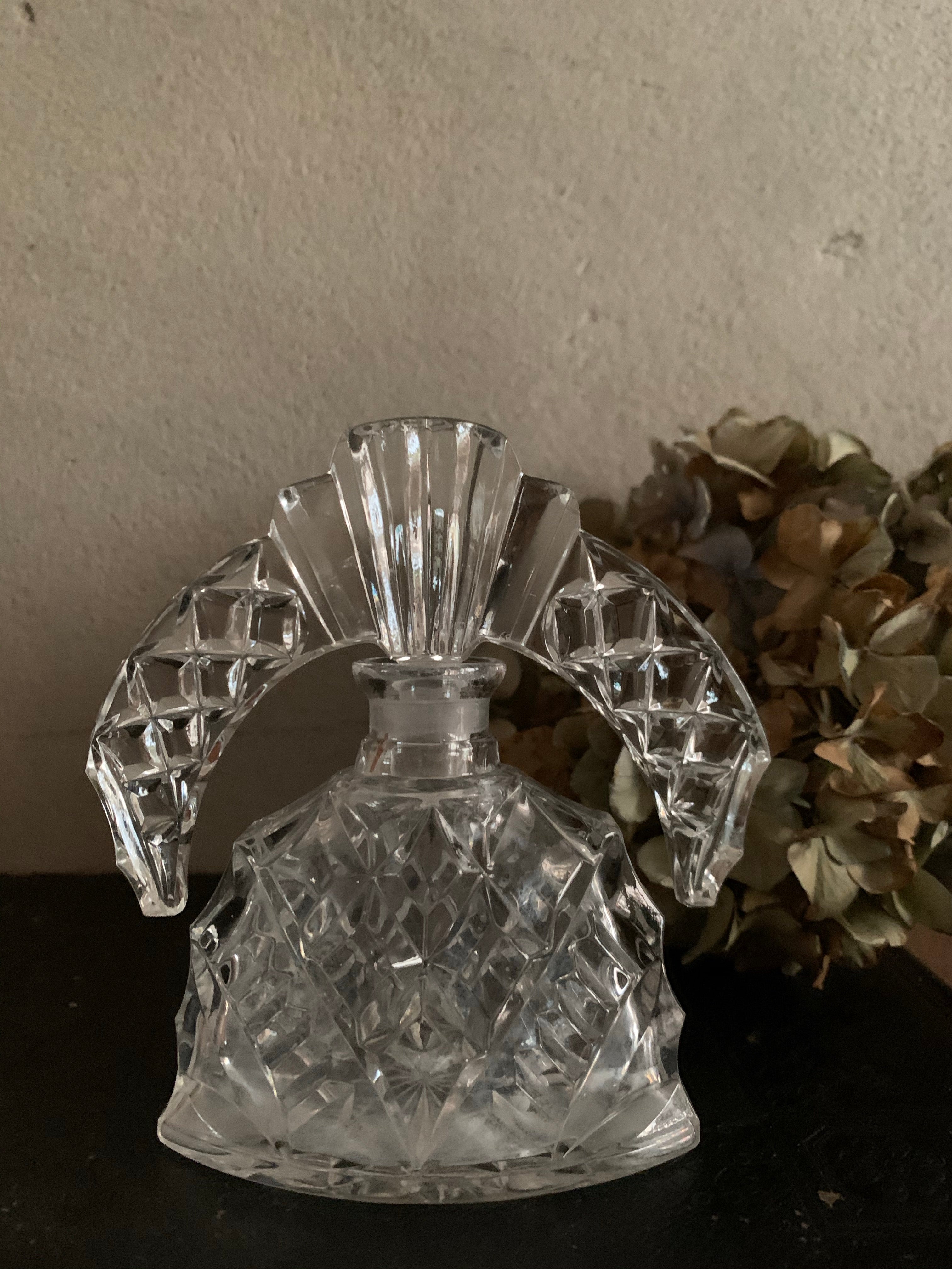 Art Deco Cut-Glass Scent Bottle