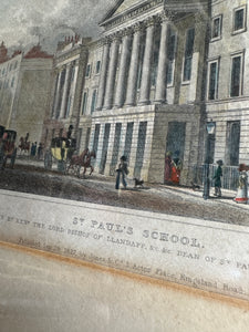 19th Century Framed Architectural Print of St Paul’s School