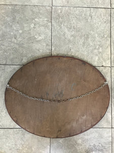 Antique Oval Mirror with inlay detail