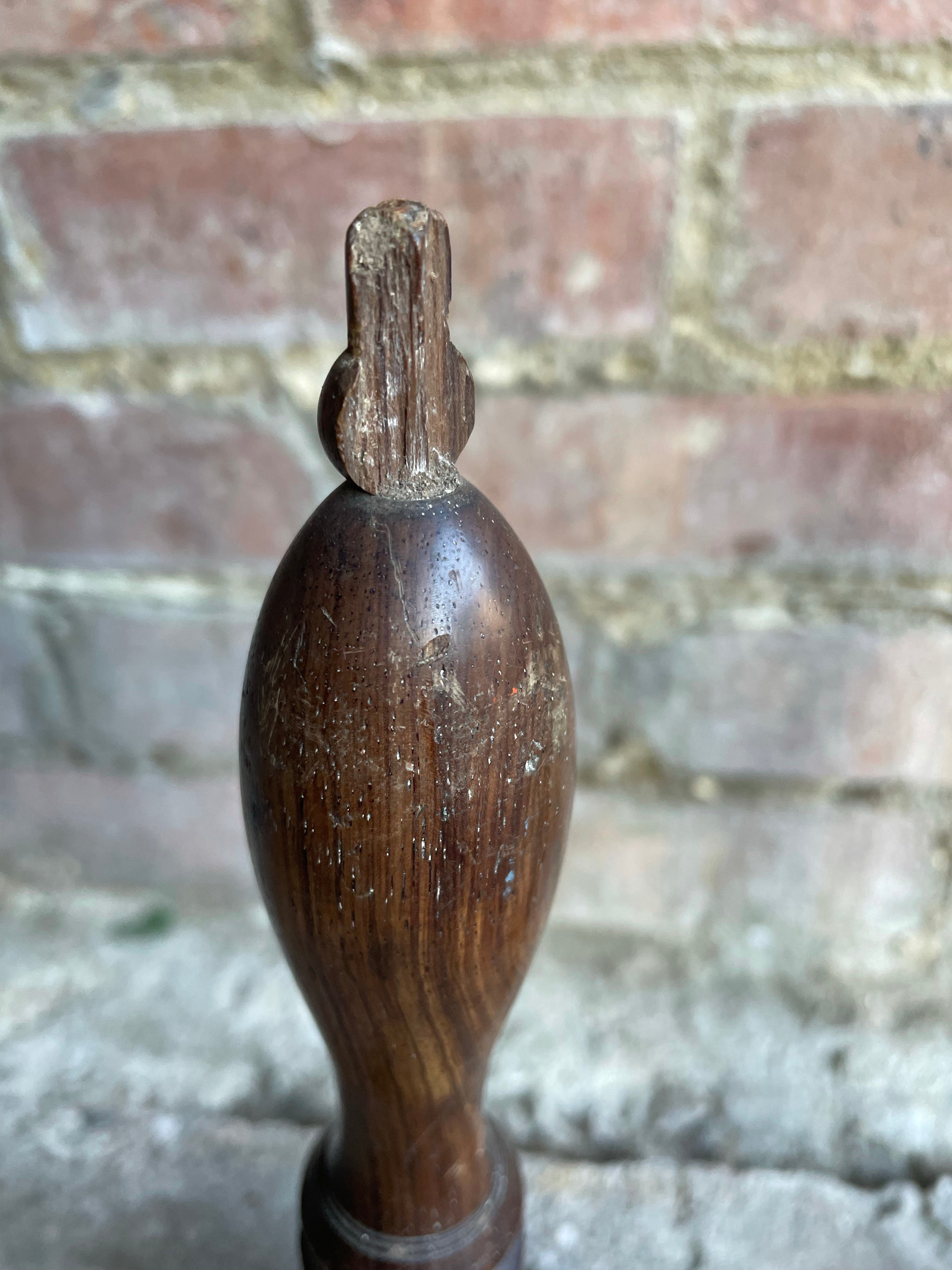 Large Antique Handbell with Wood Handle