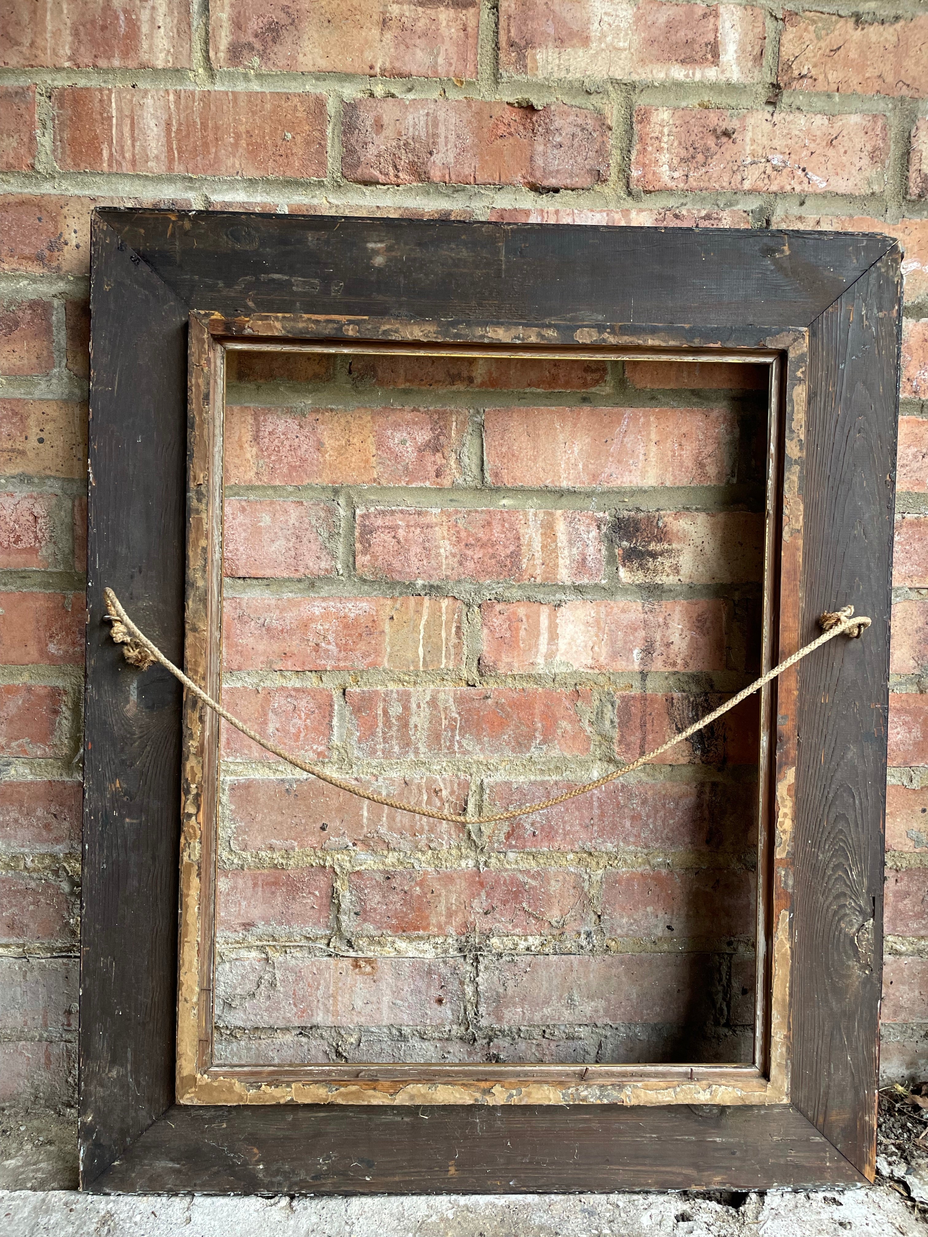 Large Decorative Wood & Gilt Frame 1