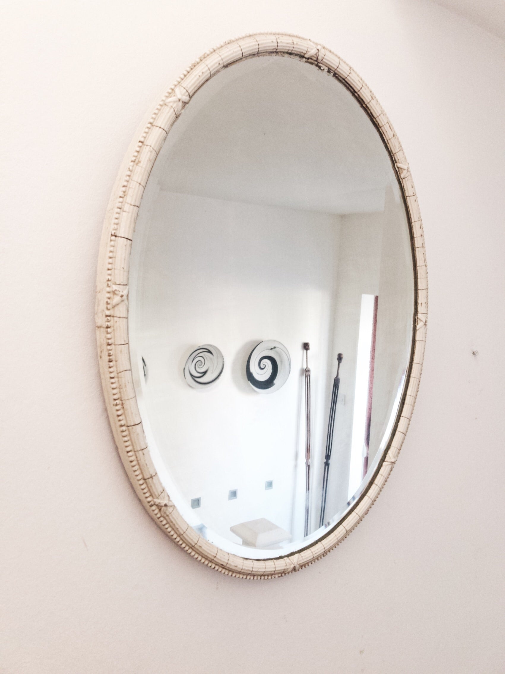Large Ivory-Coloured Mirror