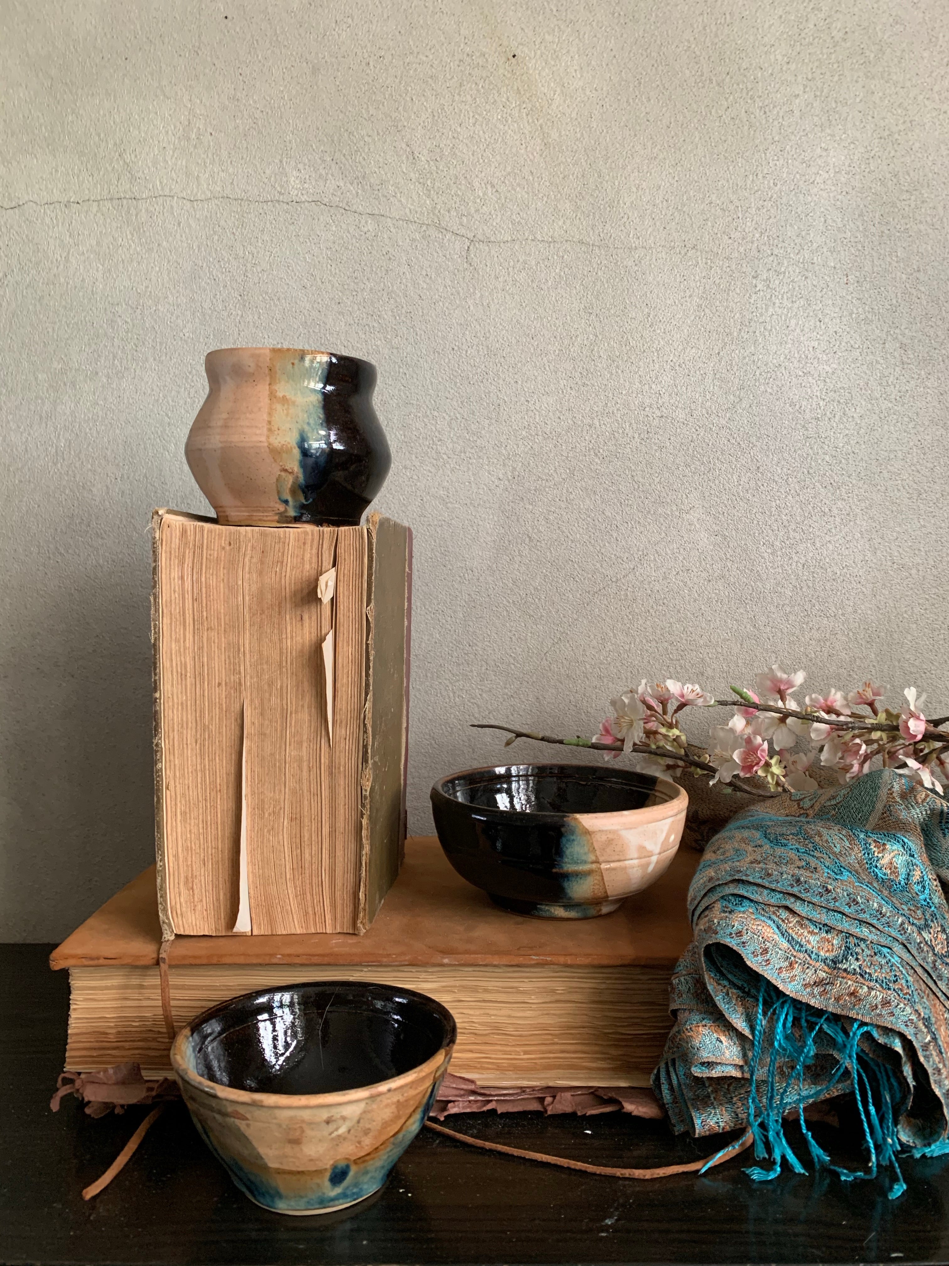 Part-Glazed Studio Pottery Pot
