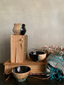 Part-Glazed Studio Pottery Pot