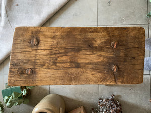 Large  Primitive Wood Stool/Sidetable