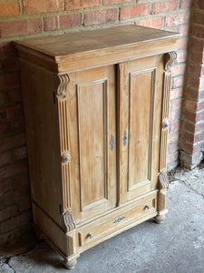 Victorian Pine Cabinet with Two Doors